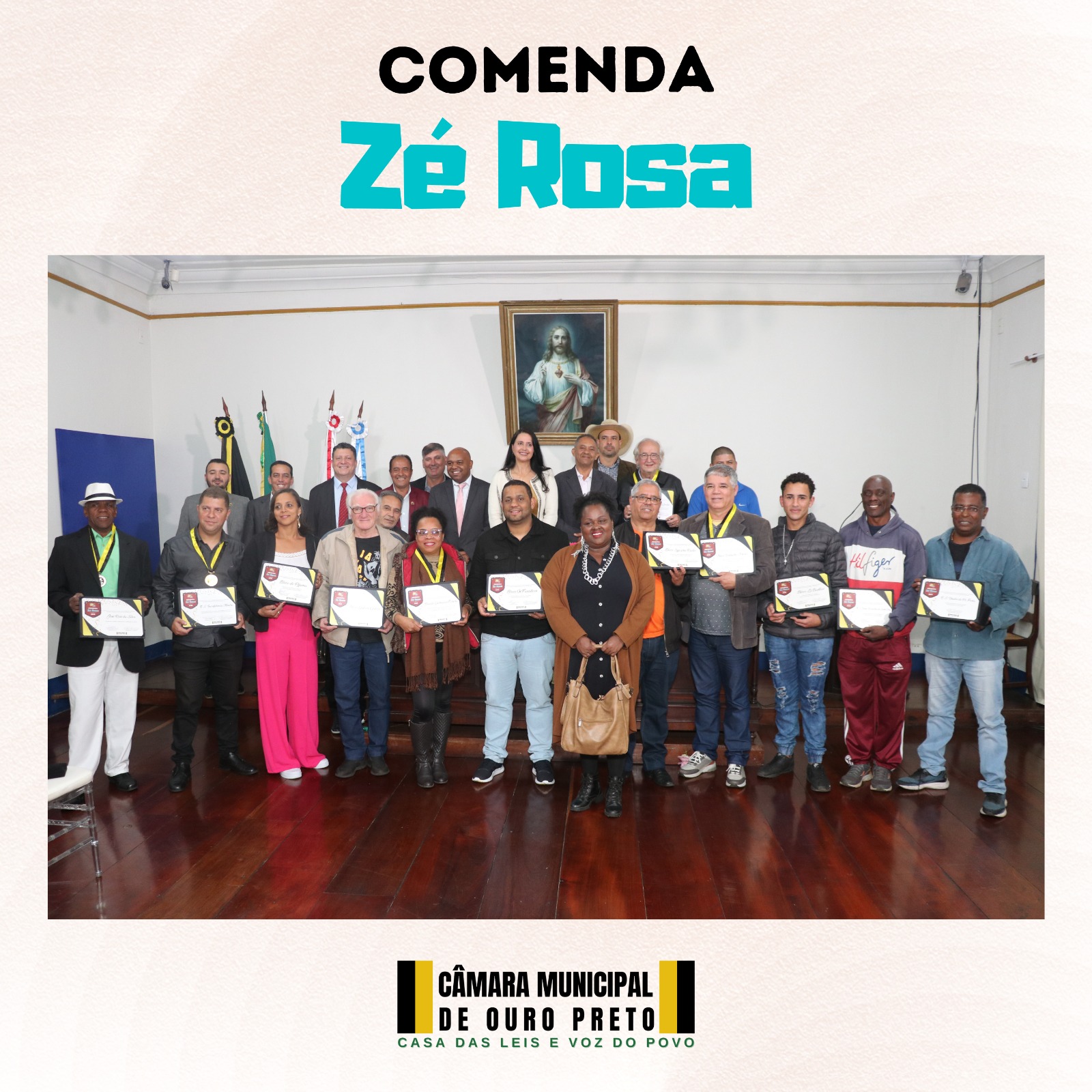 Câmara Municipal de Ouro Preto - Câmara concede COMENDA “ZÉ ROSA”
