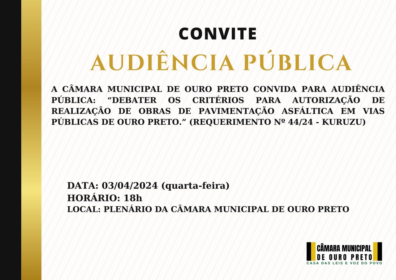 Câmara Municipal de Ouro Preto - Notícias